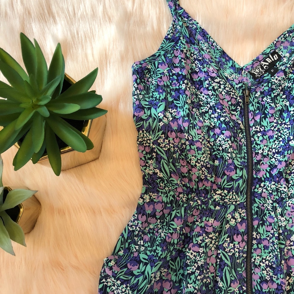 Anlo Floral Zip Dress - Picture 7 of 8